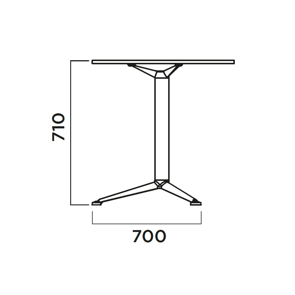 Infiniti_3-POD_Table_ravintolapöytä_terassipöytä_pyöreä_taittopöytä_06 - Edella Infiniti 3-Pod Table ravintolapöytä / taittopöytä