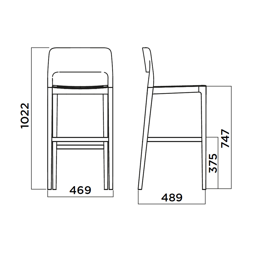 Infiniti Settesusette Bar Stool korkea baarituoli
