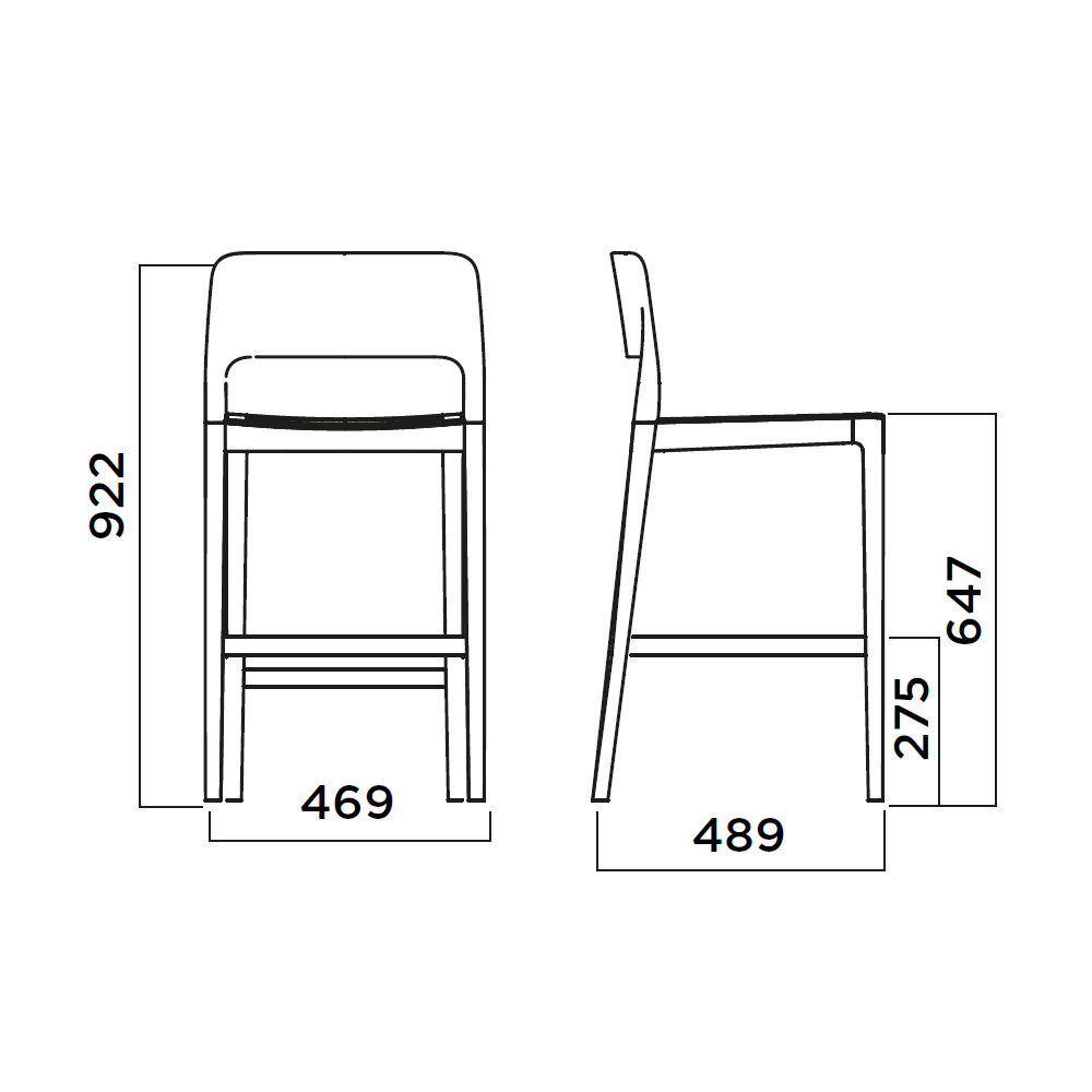 Infiniti Settesusette Kitchen Stool matala baarituoli