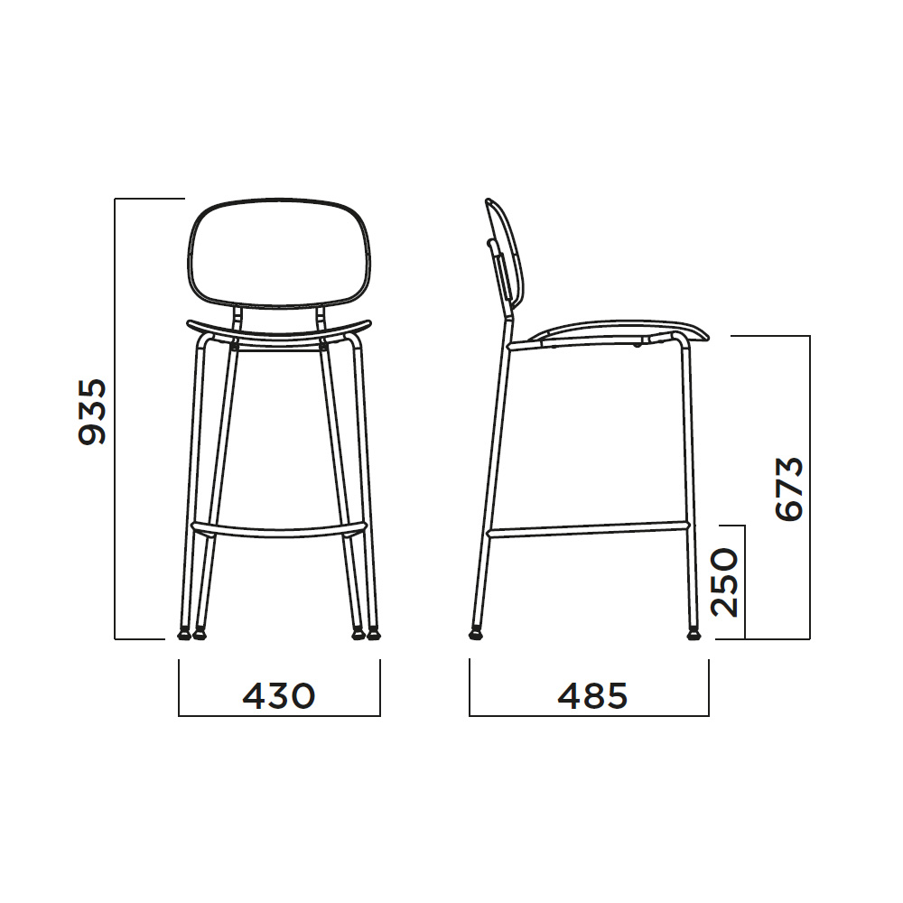 Infiniti Tondina Kitchen Stool matala baarituoli