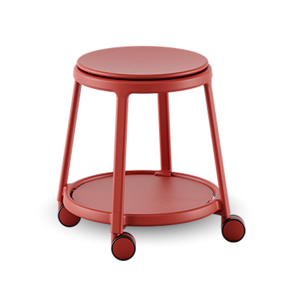 Infiniti_Round&Roll_jakkara_pyörillä_koulutuoli_01 - Edella Infiniti Round&Roll Stool Plastic Seat Fixed jakkara