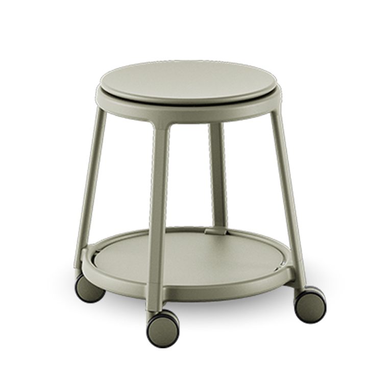 Infiniti Round&Roll Stool Plastic Seat Swivel jakkara pyörivä