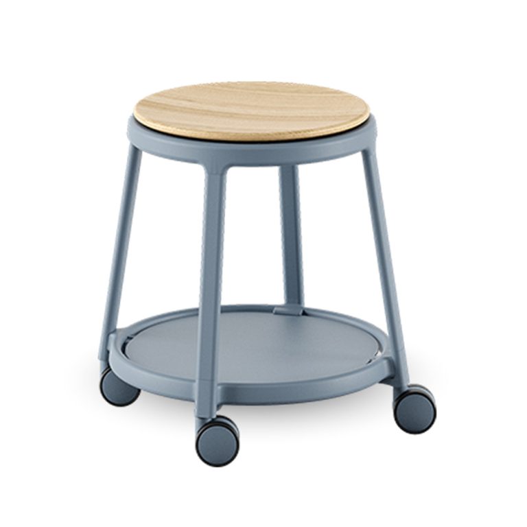 Infiniti Round&Roll Stool Wooden Seat Swivel jakkara pyörivä