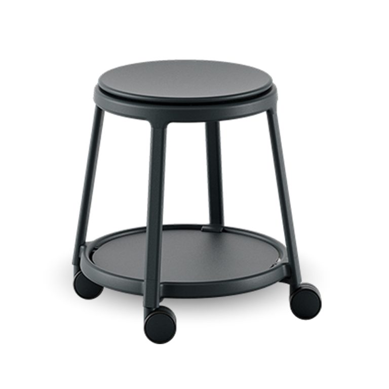 Infiniti Round&Roll Stool Plastic Seat Fixed jakkara
