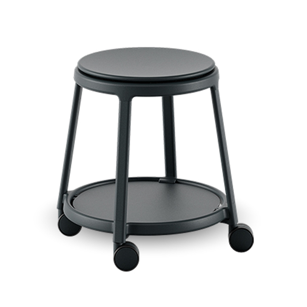 Infiniti Round&Roll Stool Plastic Seat Fixed jakkara