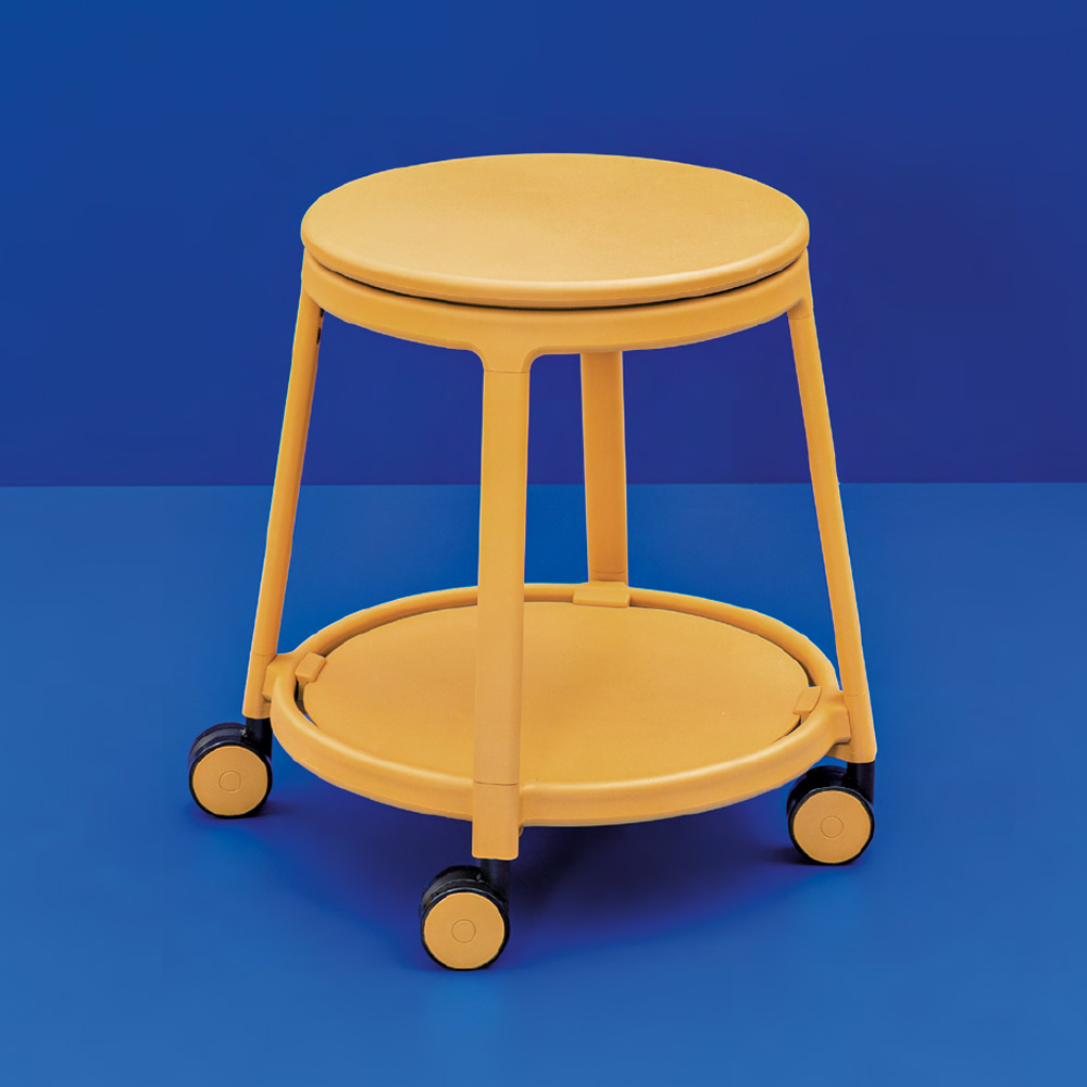 Infiniti_Round&Roll_jakkara_pyörillä_koulutuoli_11 - Edella Infiniti Round&Roll Stool Plastic Seat Fixed jakkara