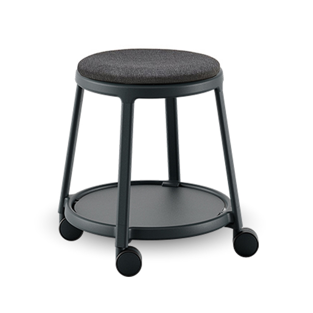 Infiniti_Round&Roll_jakkara_pyörillä_koulutuoli_13 - Edella Infiniti Round&Roll Stool Upholstered Seat Swivel jakkara pyörivä