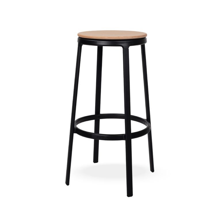 Infiniti Round&Round Bar Stool Wooden Seat Swivel korkea baarijakkara pyörivä