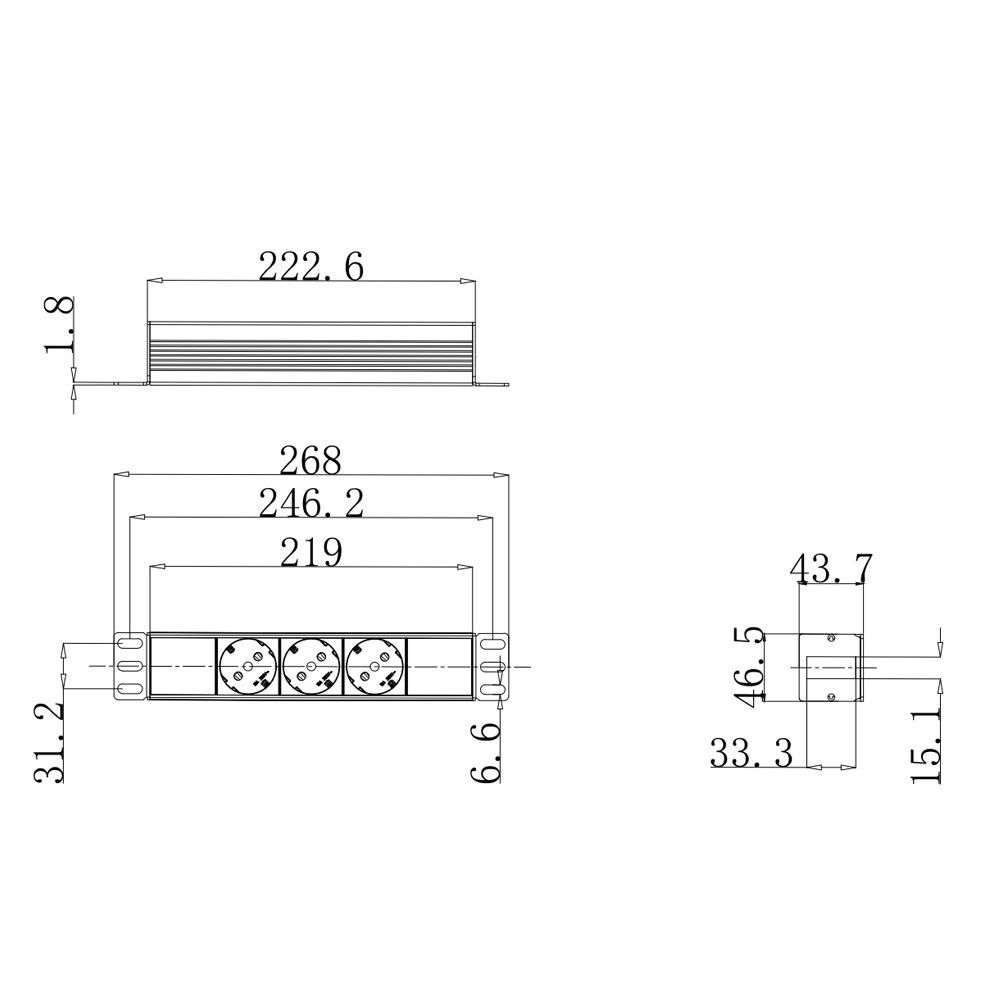 SELECTed_Extension_power_socket_neuvottelupöydän_pistorasia_sähköluukkuun_03 - Edella SELECTed Extension Power Socket jatkojohto kaapelikouruun