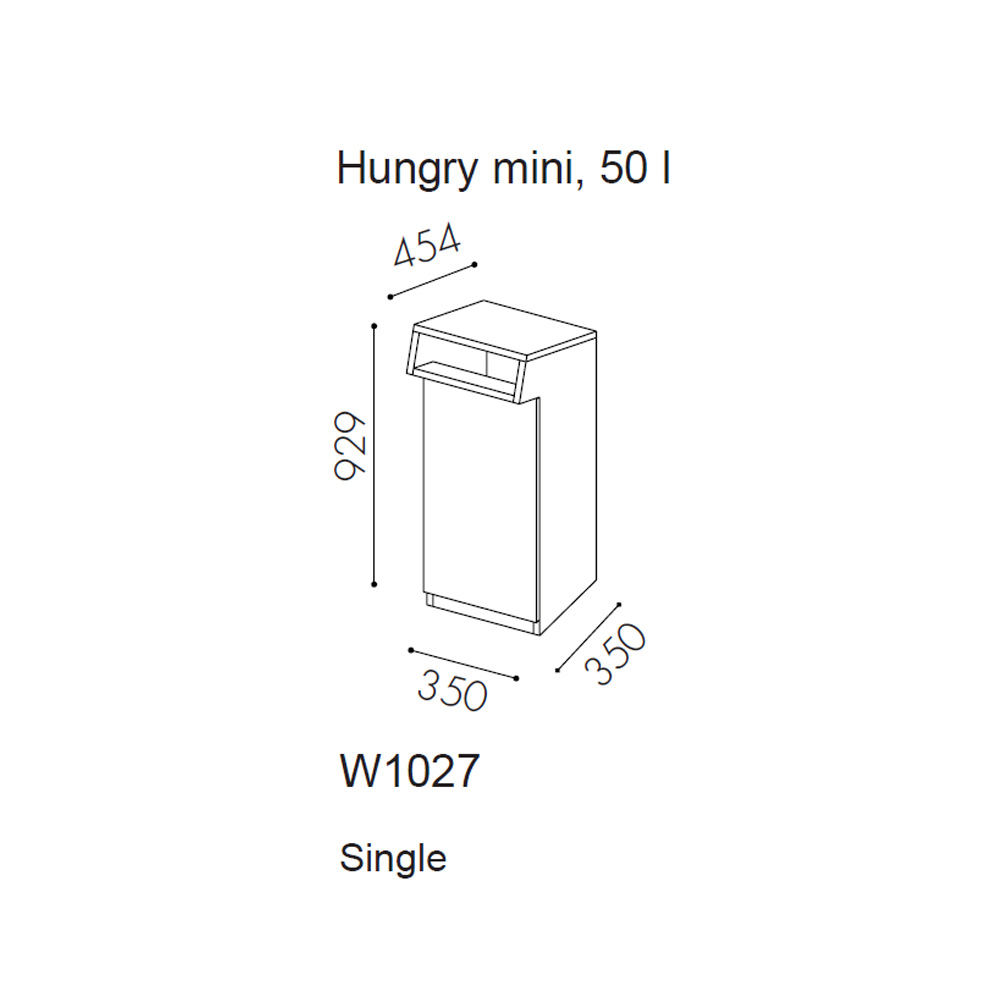 Lundqvist Inredningar Hungry Mini 1 kierrätysastia