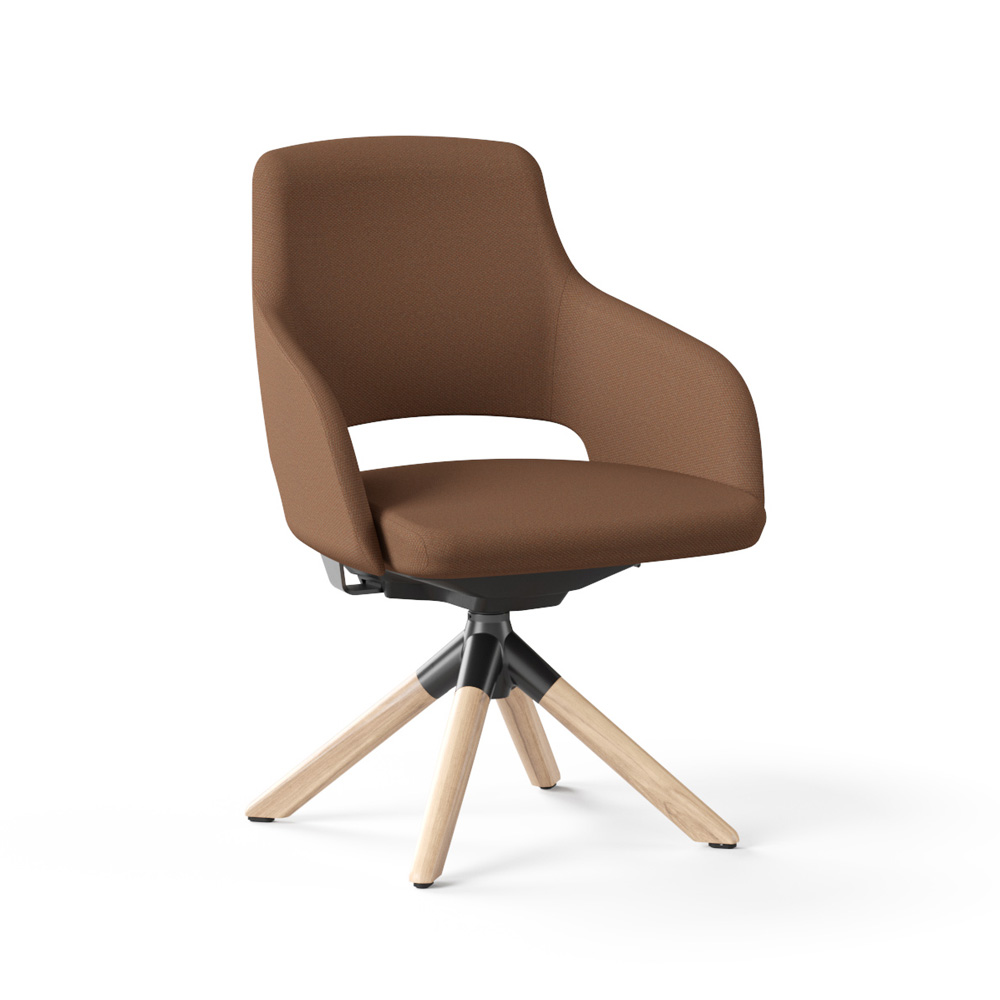 Narbutas Sandie Low Swivel Wood neuvottelutuoli