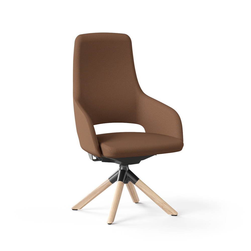 Narbutas Sandie Medium Swivel Wood neuvottelutuoli