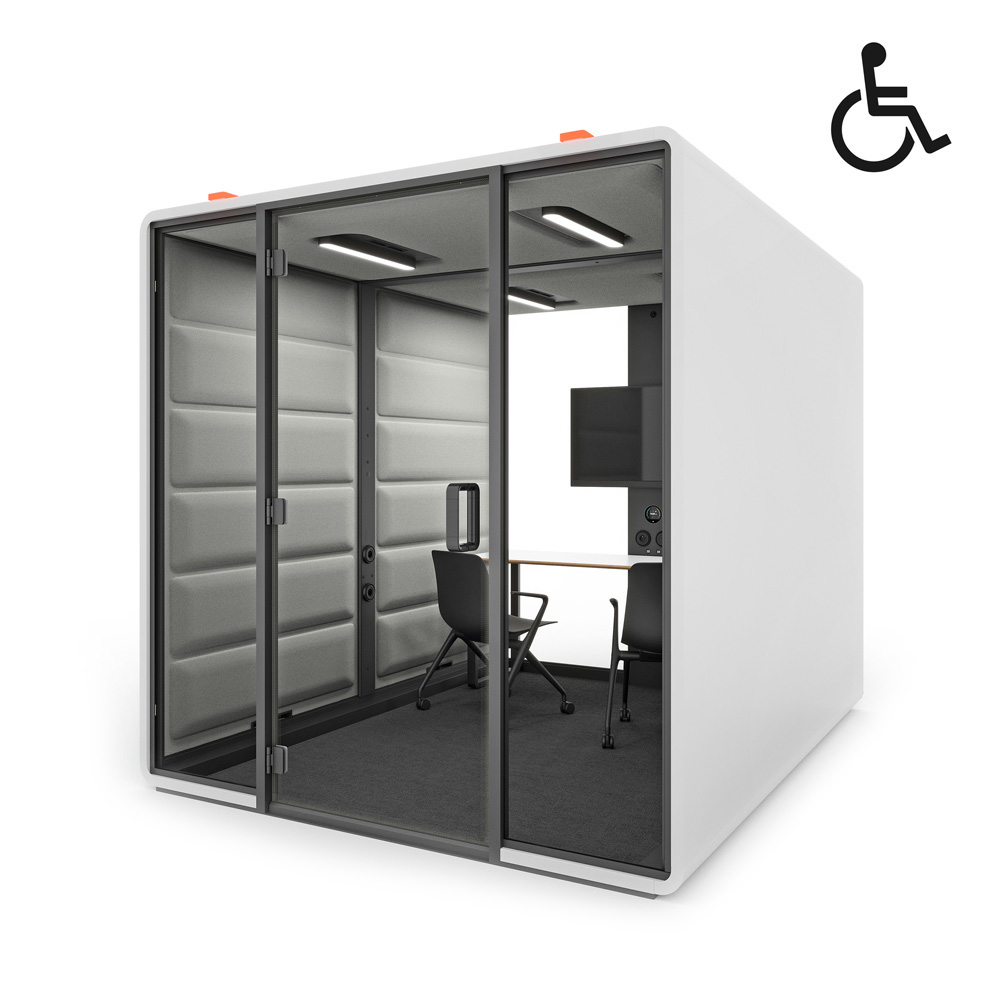 Mikomax_Hushoffice_HushFree_Access_L_vetäytymistila_hiljainen_tila_04 - Edella Hushoffice HushFree Access L.B 4-6-hengen esteetön vetäytymistila