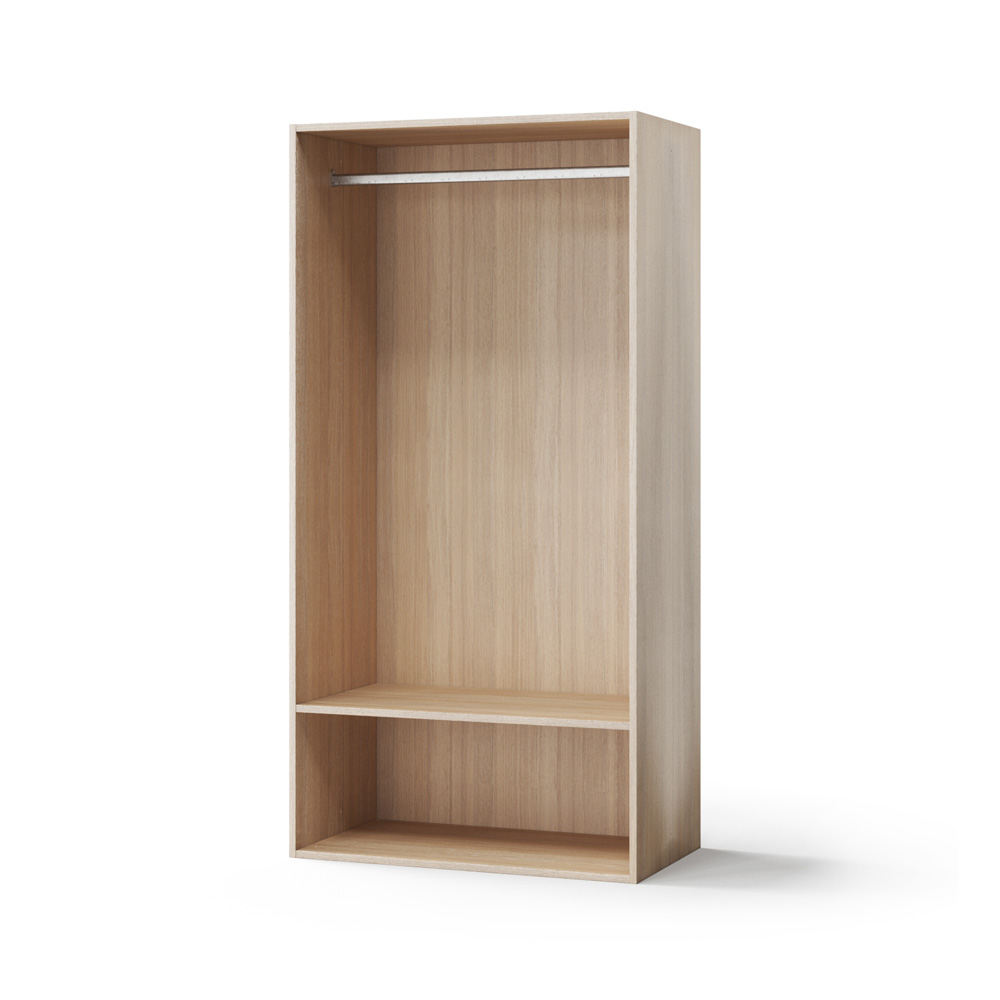 Narbutas_Choice_G1S0458_vaatekaappi_avonaulakko_vaatetanko_01 - Edella Narbutas Choice Locker vaatekaappi kenkähyllyllä