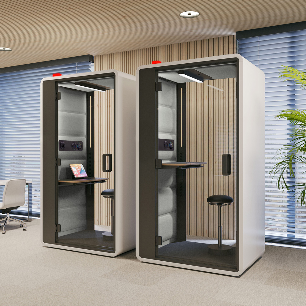 Mikomax_Hushoffice_HushFree_S_1-hengen_vetäytymistila_puhelinkoppi_04 - Edella Hushoffice HushFree S työskentelykoppi