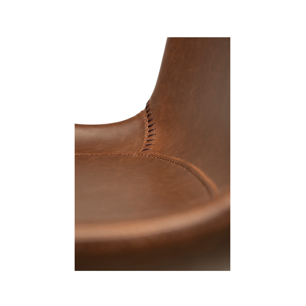 Danform_HYPE-BAR-STOOL_baarituoli_-vintage_cocoa_art_leather_w_black_metal_legs_08 - Edella Dan-Form Hype Bar Stool baarituoli korkea keinonahka