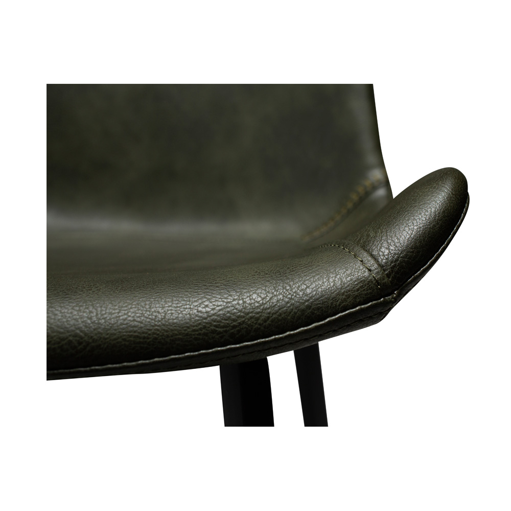 Danform_HYPE_COUNTER_STOOL_baarituoli_matala_vintage_green_art_leather_w_black_legs_06 - Edella Dan-Form Hype Counter Stool baarituoli matala keinonahka