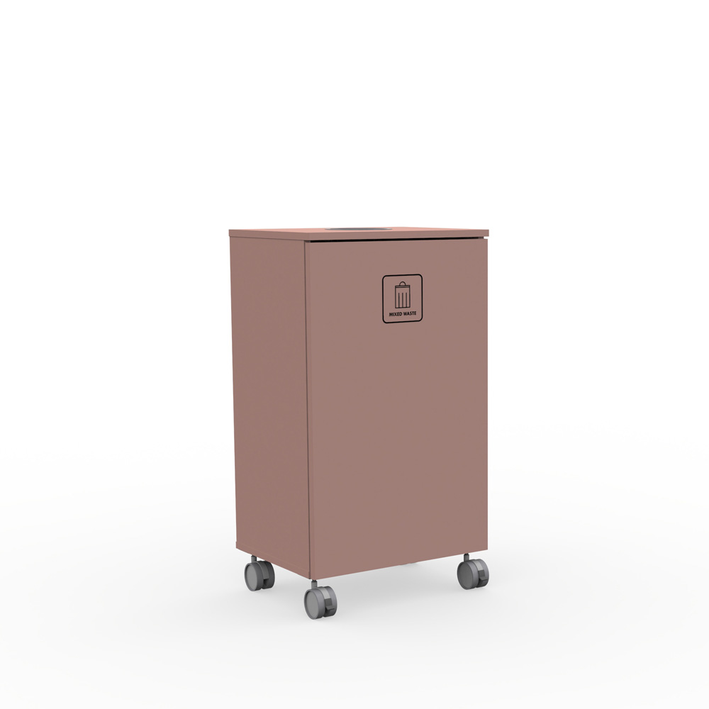 Max_Large_L1_Native_pink_jätteiden_lajitteluvaunu_lajittelukaappi_01 - Edella Edella Max Large L-L1 jätteiden lajittelukaappi (150 L)