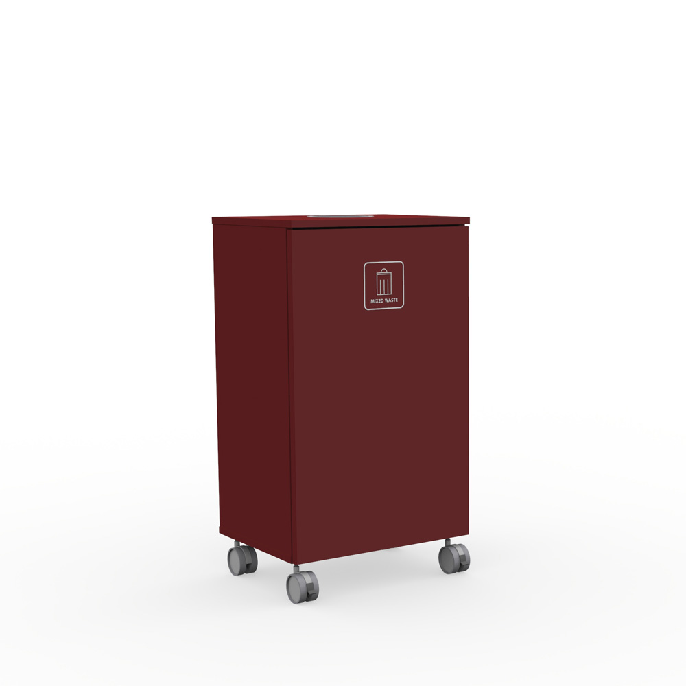 Max_Large_L1_Oxide_red_jätteiden_lajitteluvaunu_lajittelukaappi_01 - Edella Edella Max Large L-L1 jätteiden lajittelukaappi (150 L)