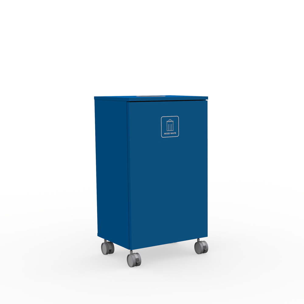 Max_Large_L1_Royal_blue_jätteiden_lajitteluvaunu_lajittelukaappi_01 - Edella Edella Max Large L-L1 jätteiden lajittelukaappi (150 L)