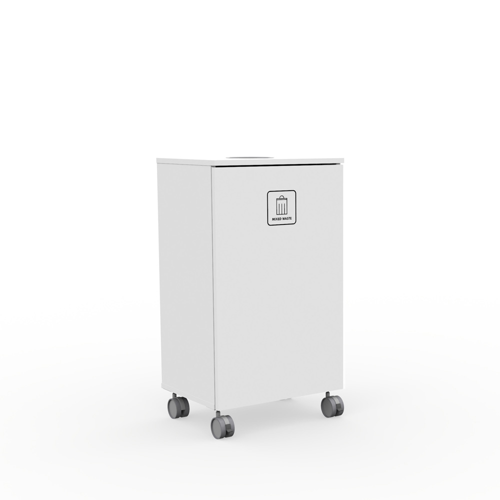 Max_Large_L1_White_jätteiden_lajitteluvaunu_lajittelukaappi_01 - Edella Edella Max Large L-L1 jätteiden lajittelukaappi (150 L)