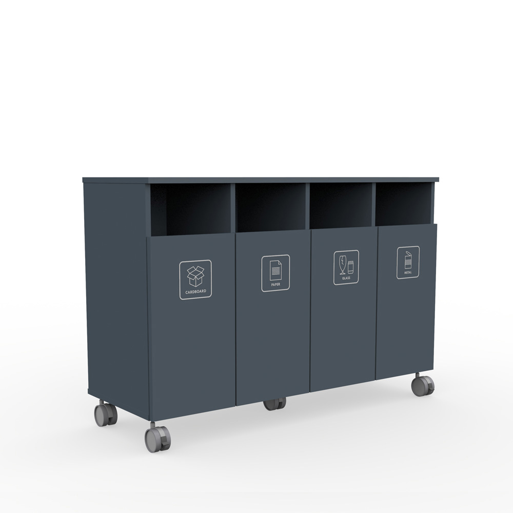 Max_Medium_H4_Alby_blue_jätteiden_lajitteluvaunu_lajittelukaappi_01 - Edella Edella Max Medium M-H4 jätteiden lajittelukaappi (4x45 L)
